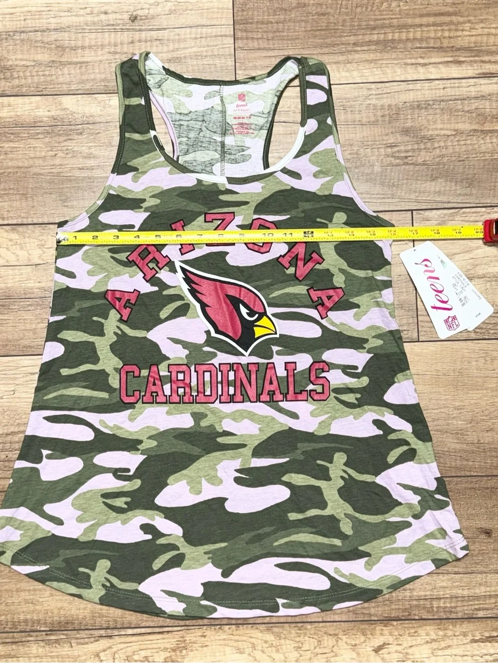 Arizona Cardinals Camouflage NFL Salute To Service Racerback Tank Top Womens M